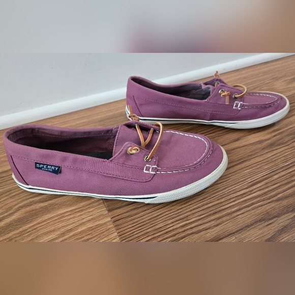 Sperry Shoes - Sperry Top Sider Berry Colored Cloth Boat Shoes